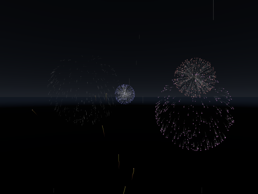 Fireworks and Rain Test