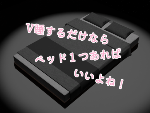 V睡するだけならベッド一つあれば良いよね！ ⁄ If you just want to sleep‚ you only need one bed․