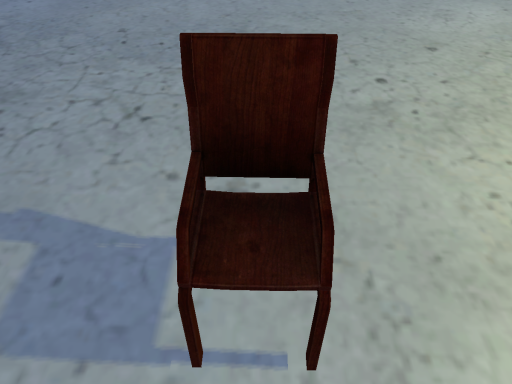 Concrete floor with a chair