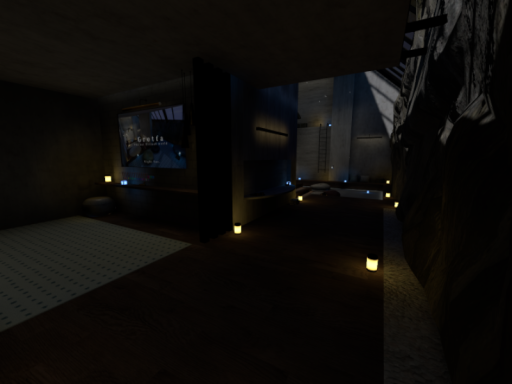 Basement Room At Night
