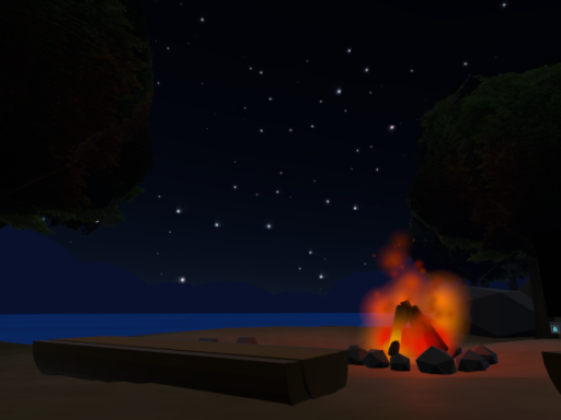 湖畔で焚火 ⁄ lakeside bonfire