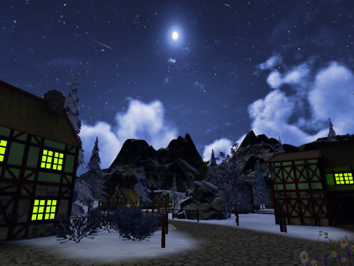星と雪の降る夜に -Starry boreal village-
