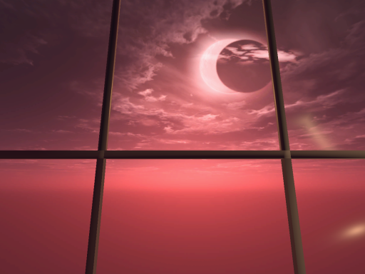 dark orange sunset