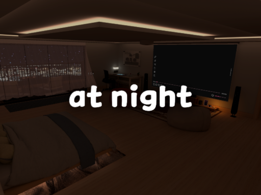at night