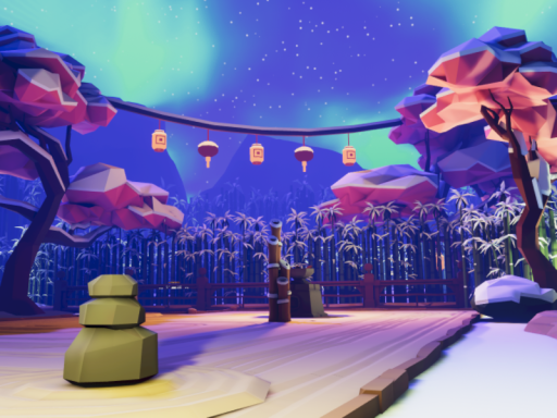 Snowy Zen Garden