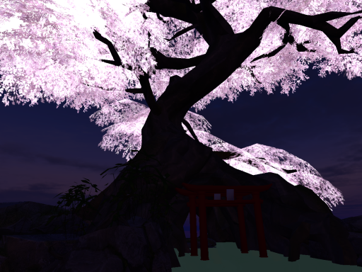 Giant cherry tree island