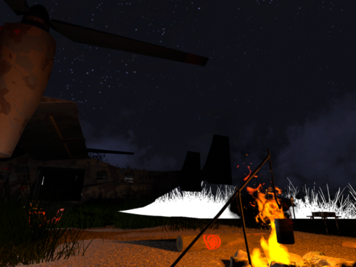 Forest camp under construction