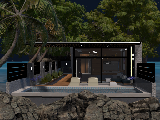 Modern Moon Island Night