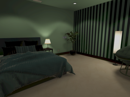 Tiny Green Bedroom