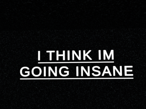 i think im going insane