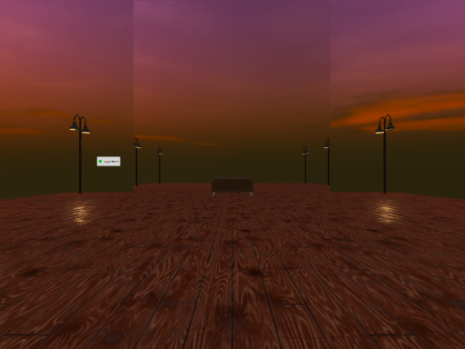 Sunset and Street Lamps