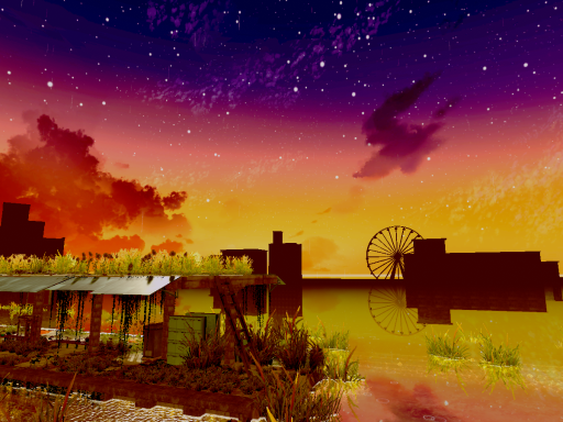 終末駅 夕 - post apocalyptic station sunset -