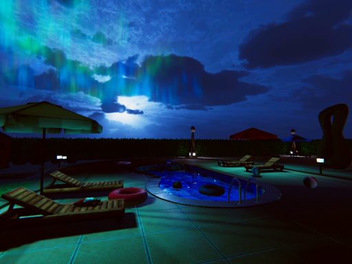 Relaxing at Pool Night