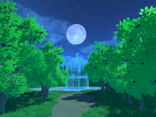 蒼い月の夜