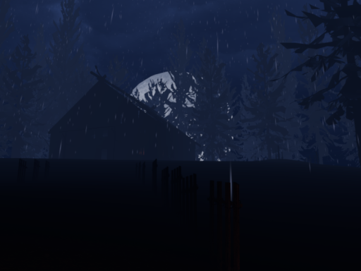 Dark Cabin in the woods