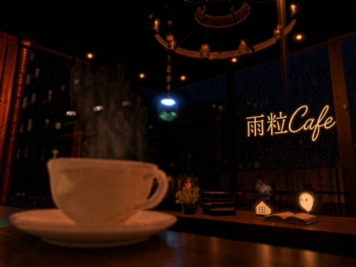 雨粒Cafe~夜更けの街~