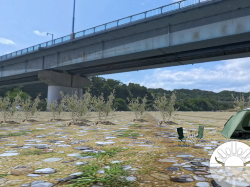 ドローンで撮影した車結構きれいな3D Gaussian Splatting