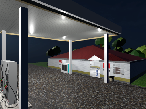 Gas Station at the edge of Town