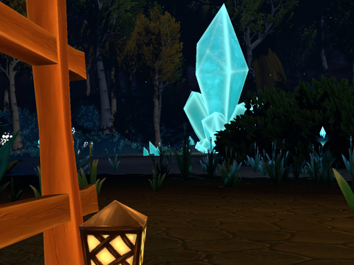 Glowing Crystal Forest