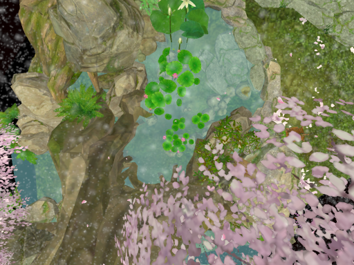 Picking Star Ridge with Cherry Blossoms Falling
