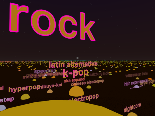 Every Noise At Once VRC -- Music Genre Explorer
