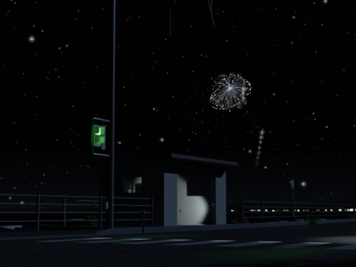 背合バス停（夜）- Senago Bus Stop （Night）