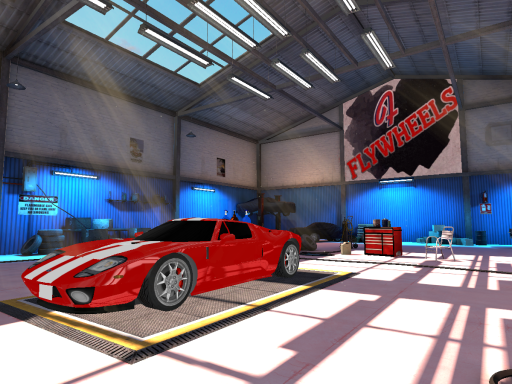 Fluffy's Flywheels garage