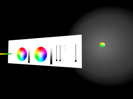 撮影調整確認用の単光源ワールド