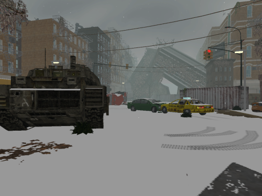 Snowing Ruins