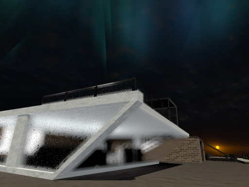 Rainy Beach at Night （WIP）