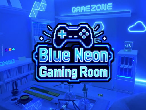 Blue Neon Gaming Room