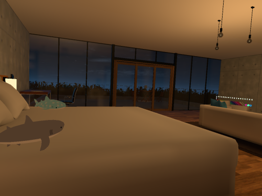 Moonlit twin room