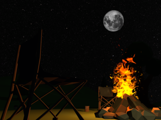 Moonlit Bonfire
