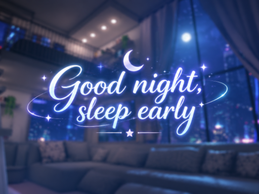 Good night‚ sleep early