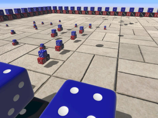 Dice and marble world
