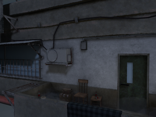 Balcony in the rain