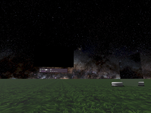 stary sky with video player