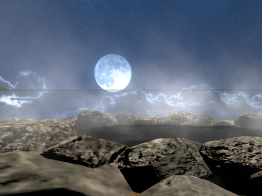 Midnight hot spring