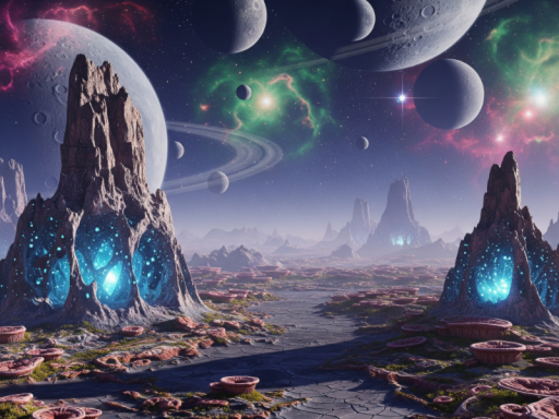 未踏惑星の奇岩地帯
