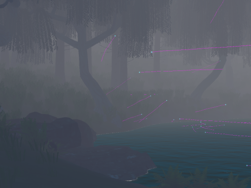 pink lake night