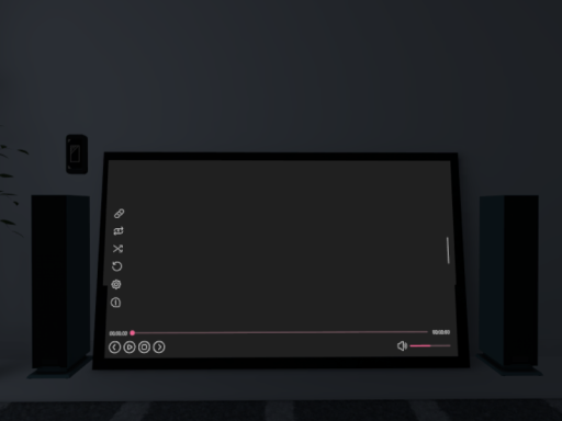 暗い部屋で音楽を聴くワールド