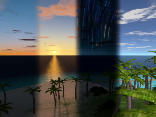 Takutai Āio sunset island