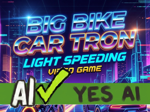 BIG BIKE CAR TRON LIGHT SPEEDING VIDEO GAME