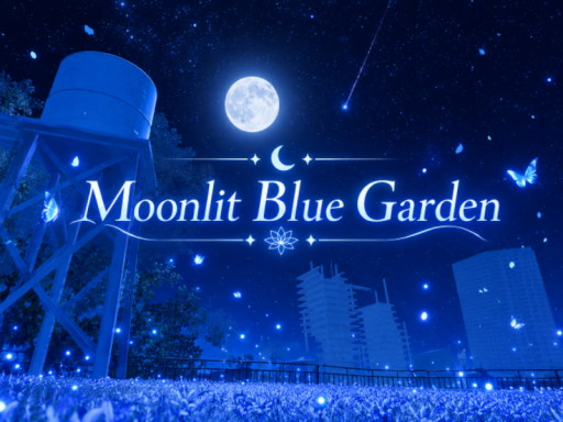 Moonlit Blue Garden