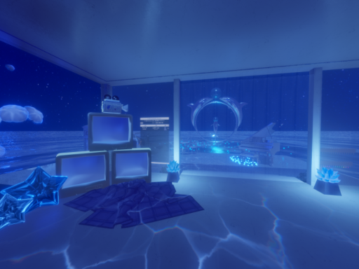 海に浮かぶコテージ