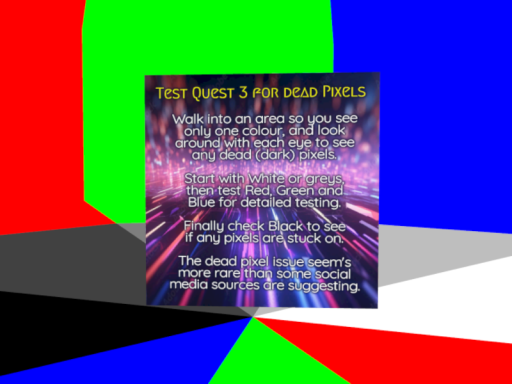 Quest 3 Dead Pixel Test