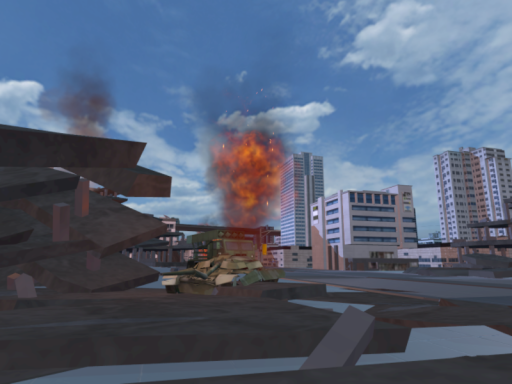 被破坏的城市 白天⁄destroyed city Daytime