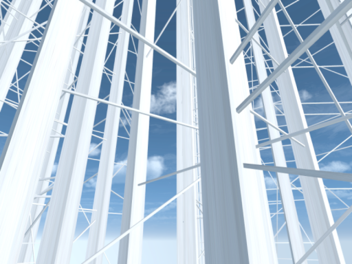 空と柱