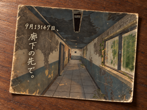 9月13147日、廊下の先で。