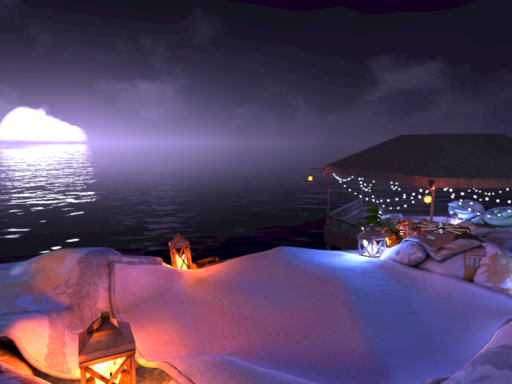 Furry Moonlit Cabin